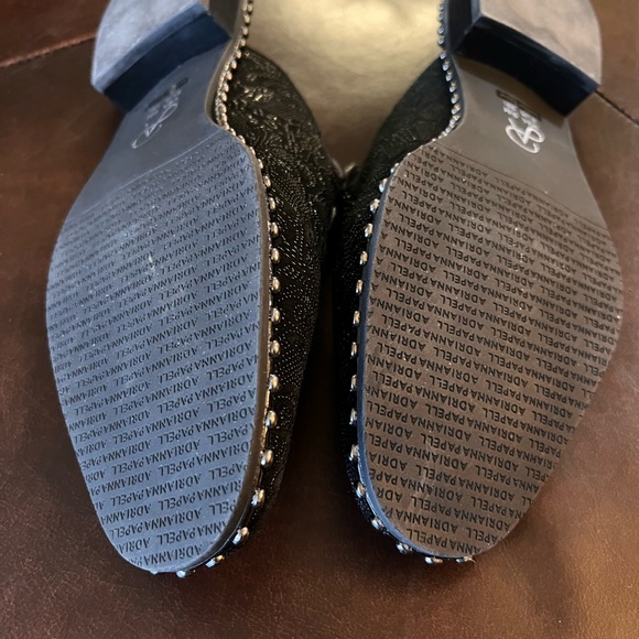 Beautiful Black Pattern Mules with Silver Accents - Picture 5 of 5